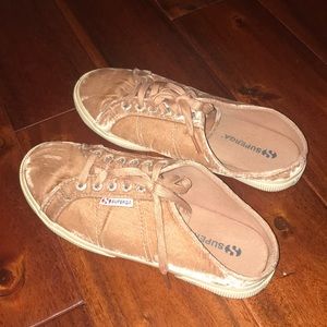 Rosey velvet superga slip on shoes